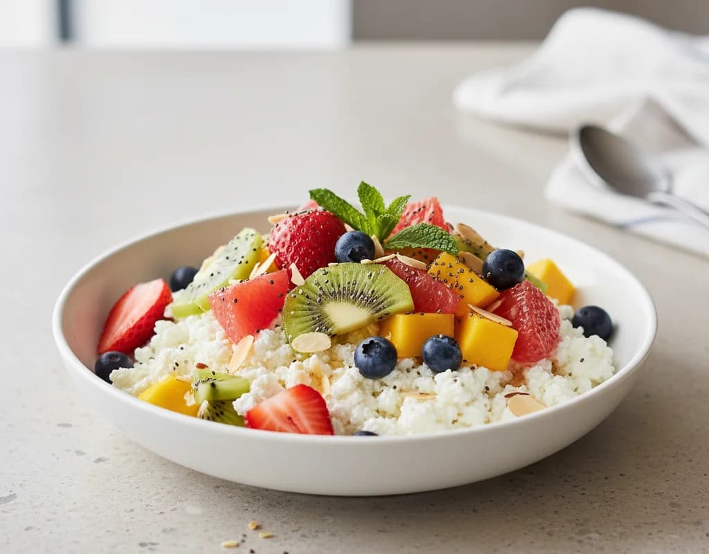 Cottage Cheese Fruit Bowl