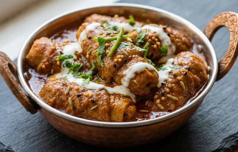 Achari Soya Chaap with Laccha Onion Salad - Recipe 1