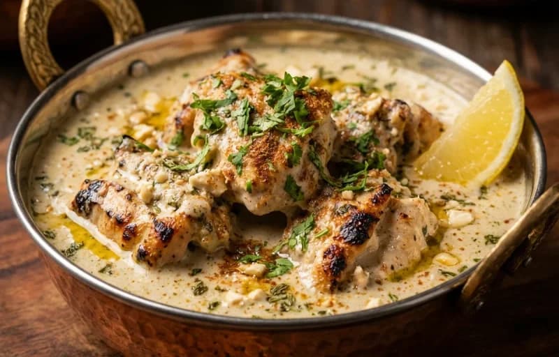 Afghani Chicken, Butter Naan and Mint Chutney - Recipe 1