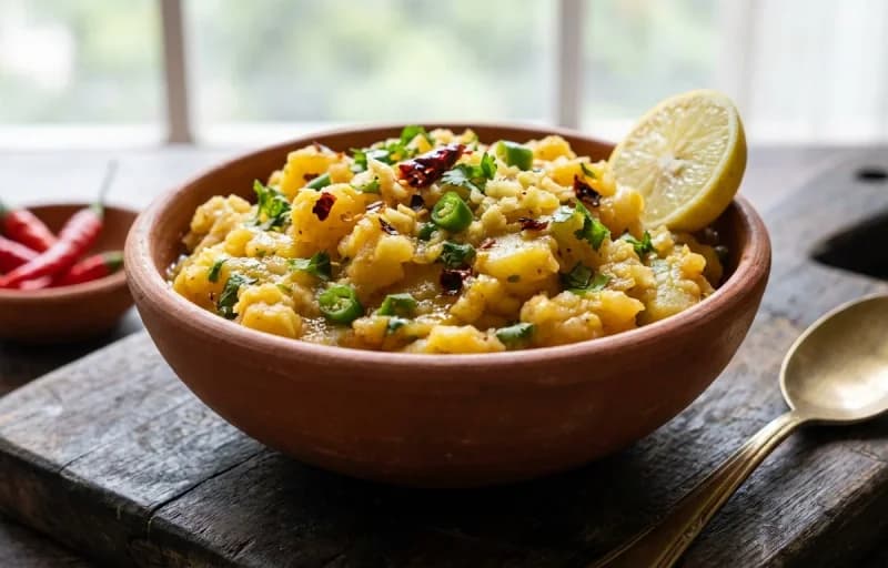 Paratha, Aloo Chokha and Masala Omelette - Recipe 2