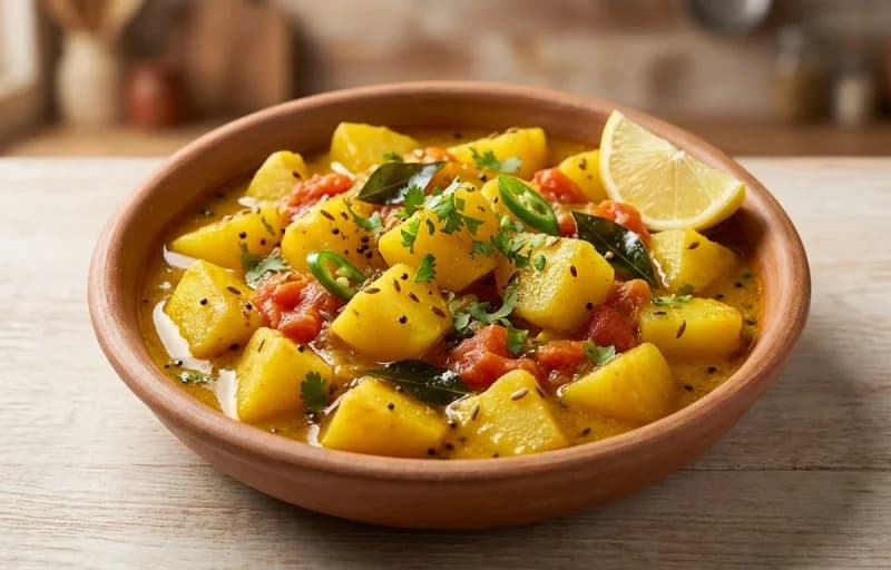 Methi Thepla, Aloo Shaak and Mango Pickle - Recipe 2