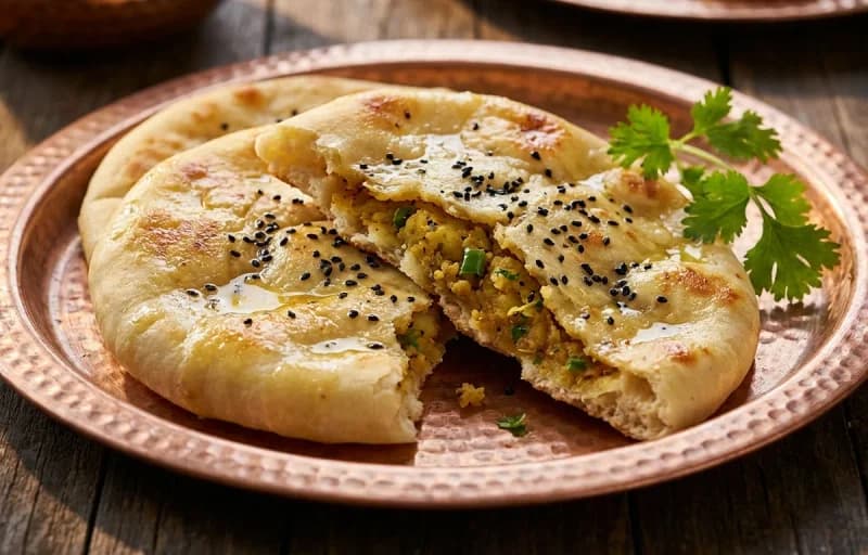 Amritsari Chole, Aloo Stuffed Kulcha and Tamarind Chutney - Recipe 2