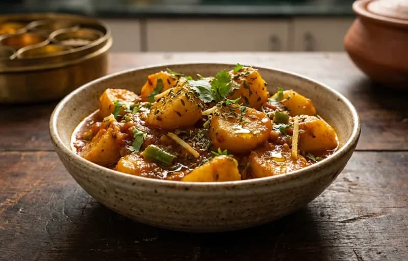 Methi Thepla with Aloo Tamatar Sabzi - Recipe 2