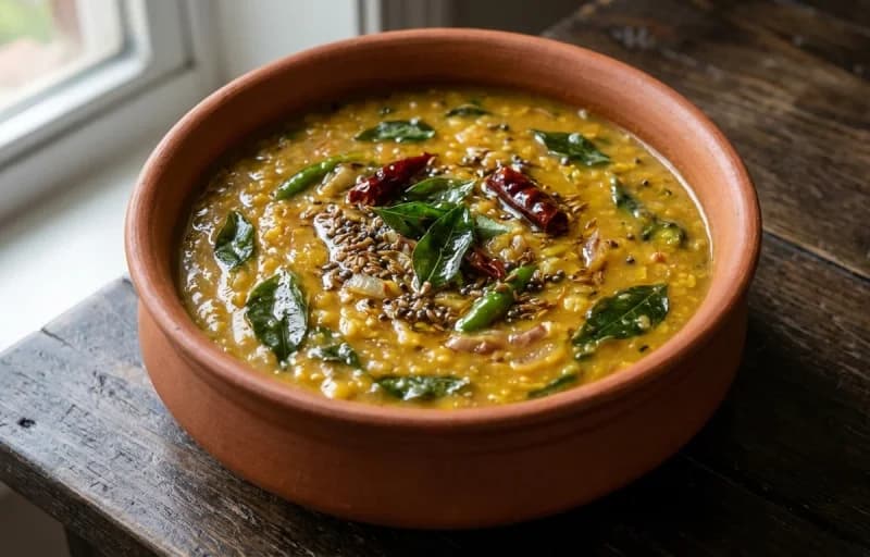 Steamed Basmati Rice with Ambaday ki Bhaji Dal - Recipe 2