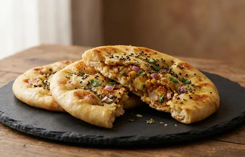 Tawa Egg Masala with Amritsari Kulcha - Recipe 2