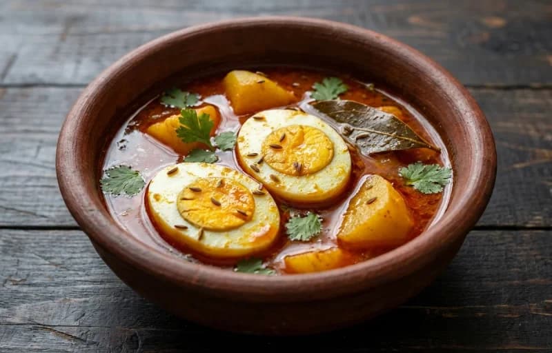 Anda Aloo Jholo, Roti and Kakudi Salata - Recipe 1