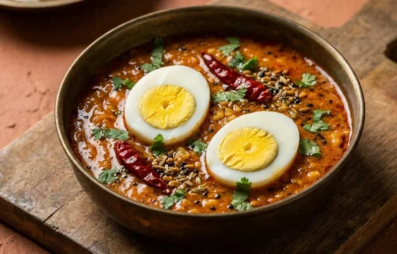 Anda Besara with Aloo Bhate - Recipe 1