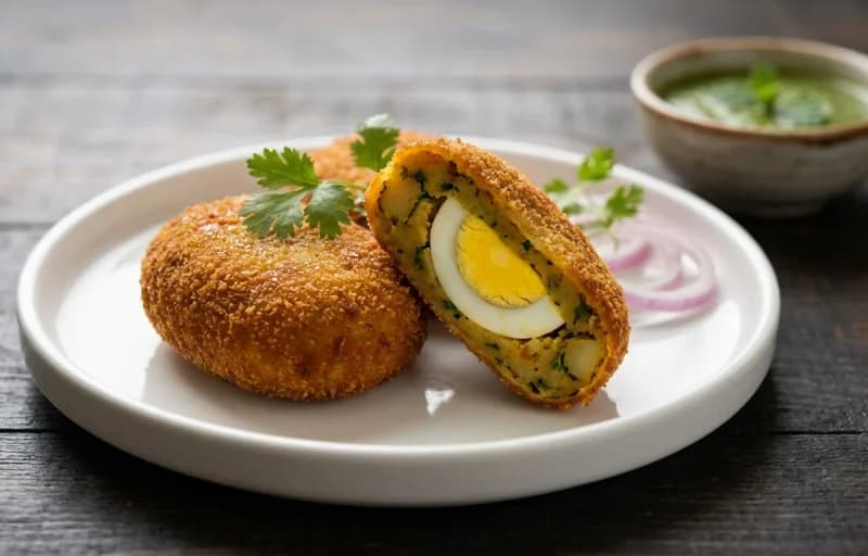 Anda Cutlet with Pudhina Chutney - Recipe 1