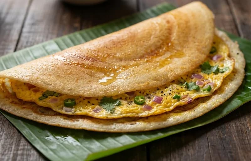 Anda Dosa with Peanut Chutney - Recipe 1