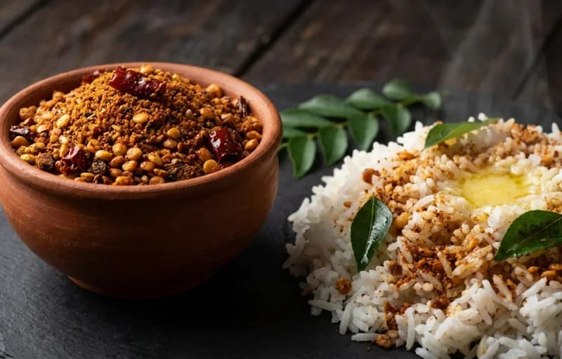 Idli, Andhra Karam Podi and Ghee - Recipe 2