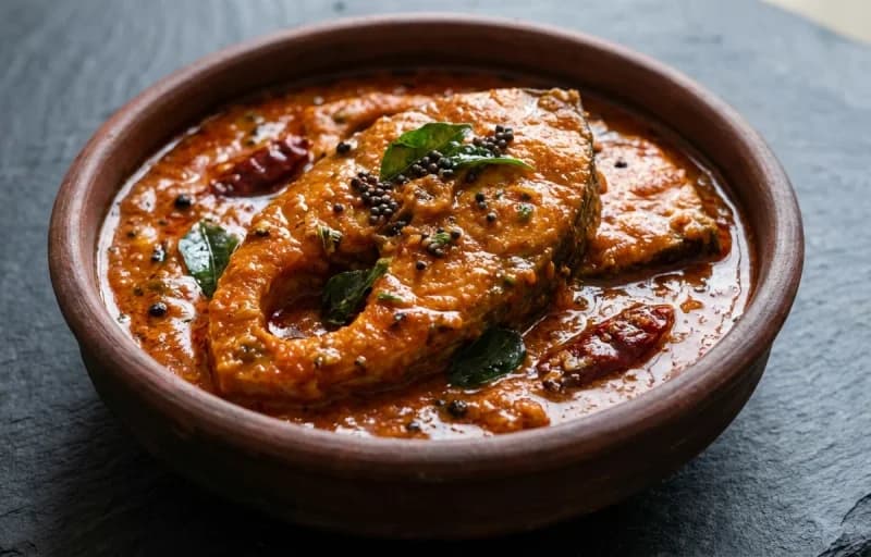 Anjal Pulimunchi with Boiled Rice - Recipe 1