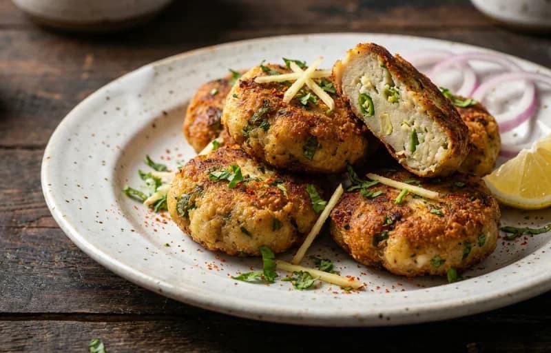 Arbi Kebab, Warqi Paratha and Imli Chutney - Recipe 1