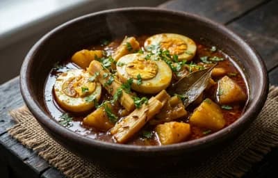 Assamese Bamboo Shoot Egg Curry