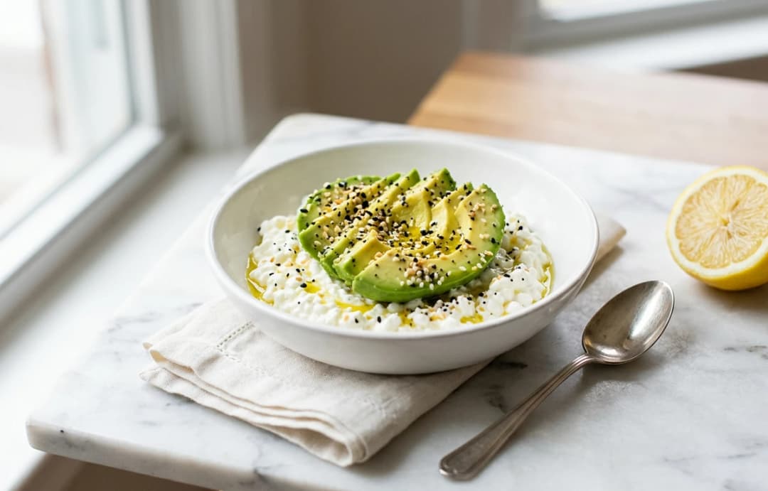 Avocado & Cottage Cheese Bowl