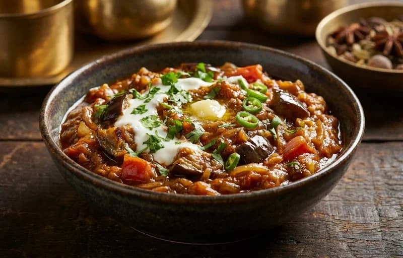 Awadhi Baingan Bharta with Tandoori Roti - Recipe 1