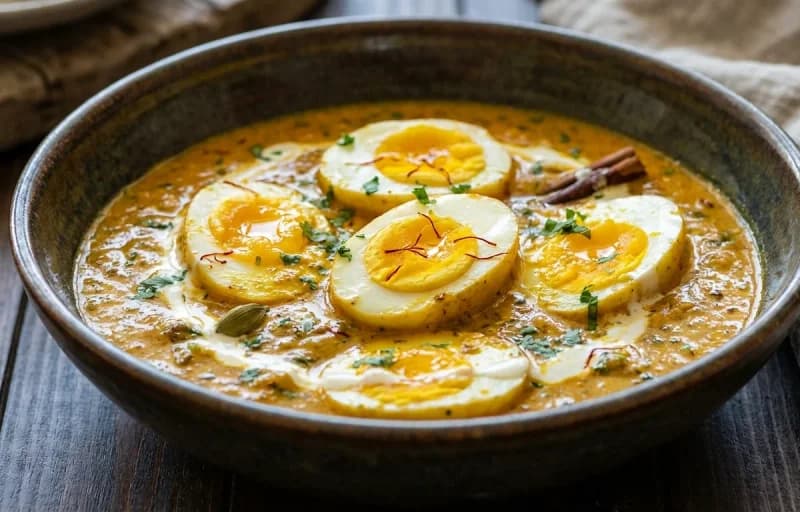 Awadhi Egg Masala, Roomali Roti and Mint Chutney - Recipe 1