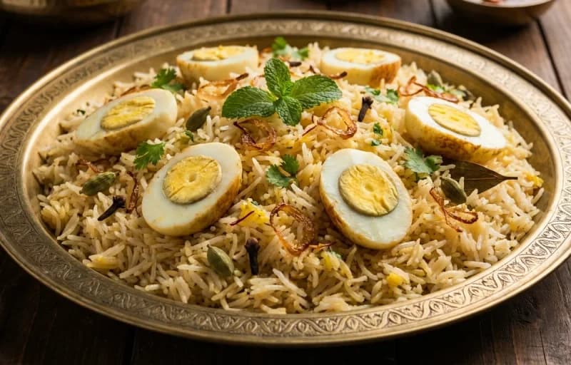 Awadhi Egg Yakhni Pulao