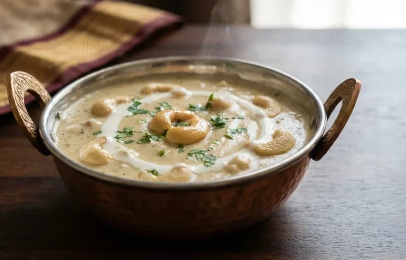 Awadhi Kaju Curry with Saffron Sheermal - Recipe 1