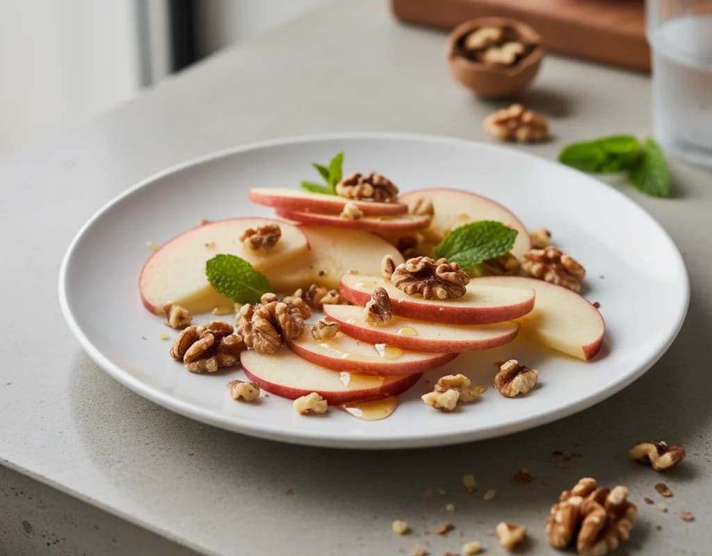 Apple Slices with Walnuts