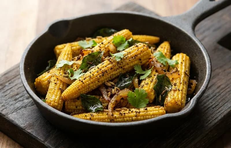 Baby Corn Pepper Fry