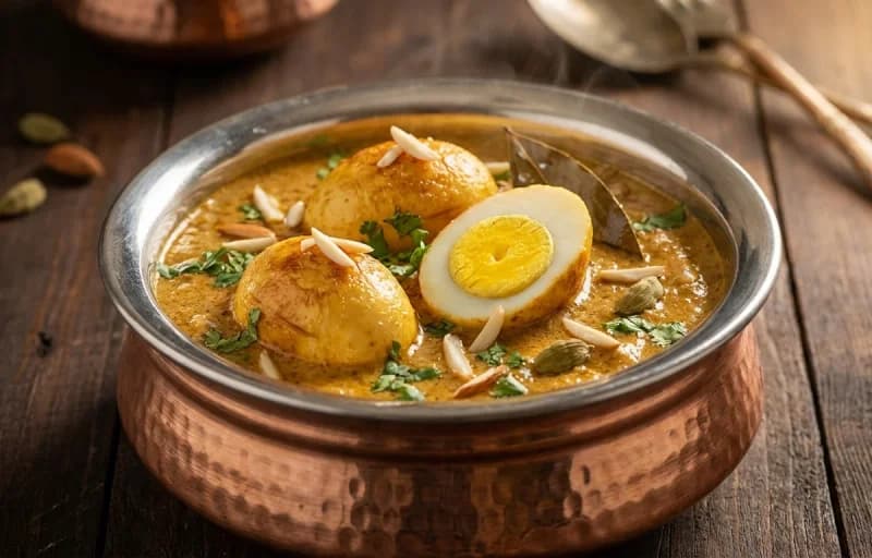 Badami Anda Korma with Mutton Yakhni Pulao - Recipe 1