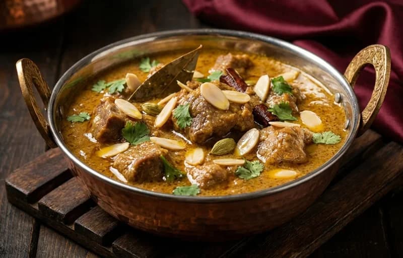 Badami Gosht with Butter Naan - Recipe 1