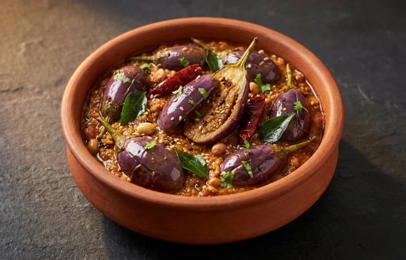 Badane Ennegai with Jowar Rotti - Recipe 1