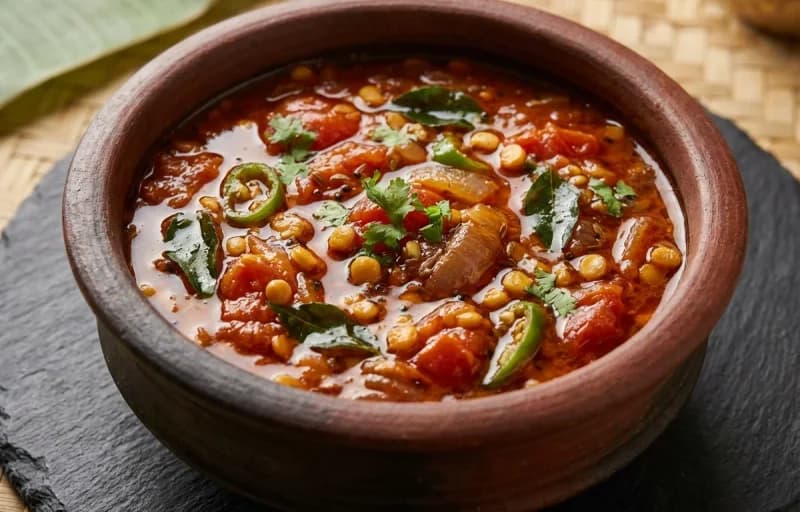 Bagare Tamate, Phulka and Curd - Recipe 1