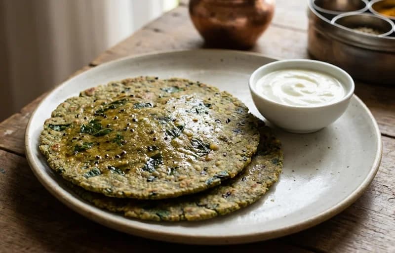 Bajra Methi Thepla with Dahi - Recipe 1