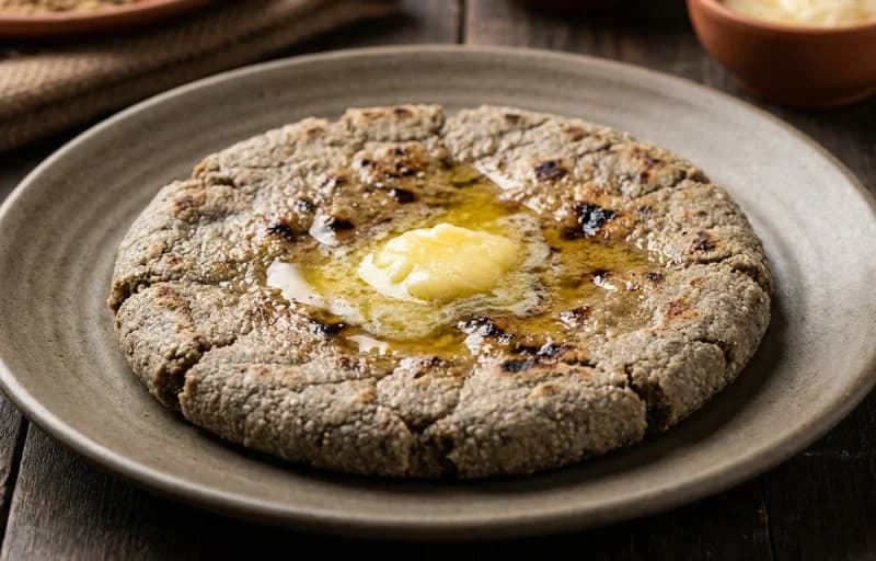 Bajra Sogra, Lehsun Chutney and Anda Ghotala - Recipe 1