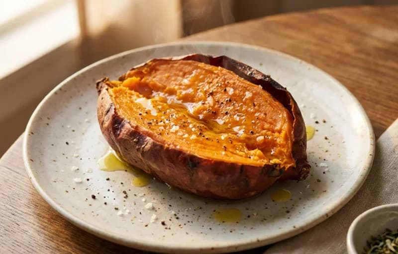 Baked Sweet Potato, Savory Black Beans, Restaurant-Style Salsa and Avocado Toast - Recipe 1