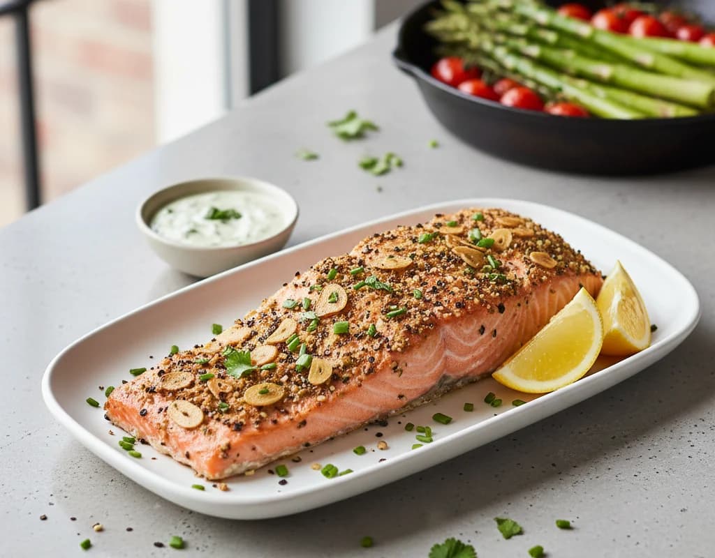 Garlic Pepper Salmon