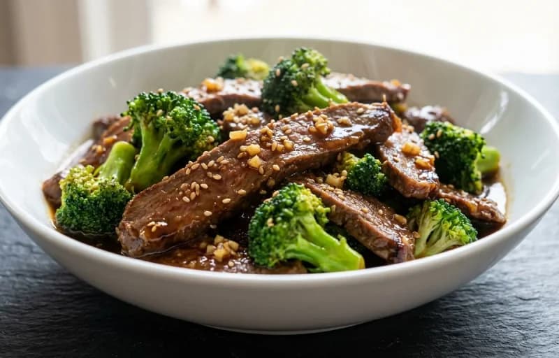 Beef and Broccoli Stir-Fry, Wonton Soup and Vegetable Fried Rice - Recipe 1
