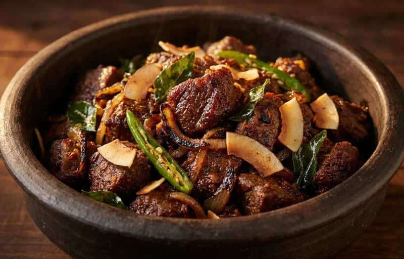 Beef Chilli Fry with Ladi Pav - Recipe 1