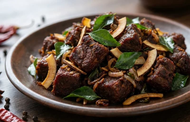 Matta Rice, Beef Ularthiyathu and Moru Curry - Recipe 2