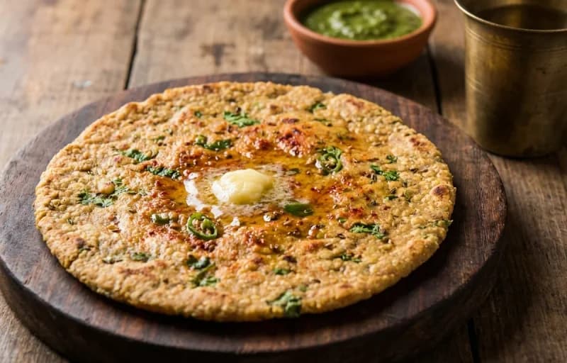 Bharwa Bhindi, Bejar Roti and Boondi Raita - Recipe 2