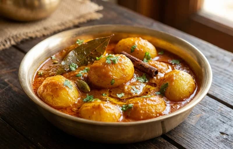 Mughlai Paratha, Bengali Aloor Dum and Kachumber Salad - Recipe 2