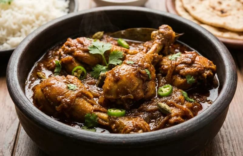 Bengali Chicken Kosha, Bengali Porota and Kachumber Salad - Recipe 1