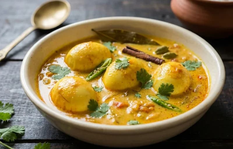 Doi Dim, Steamed Basmati Rice and Aloo Pitika - Recipe 1