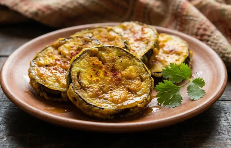 Roti, Begun Bhaja and Matir Dal - Recipe 2