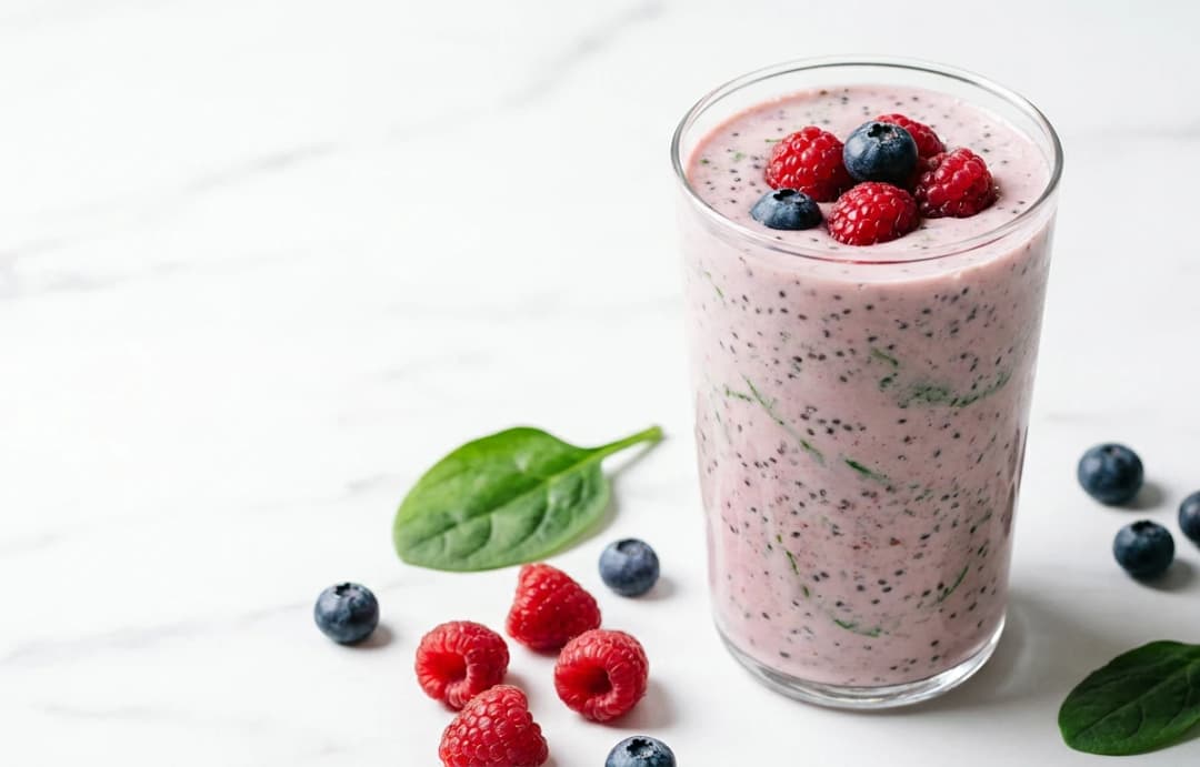 Berry Chia Protein Smoothie
