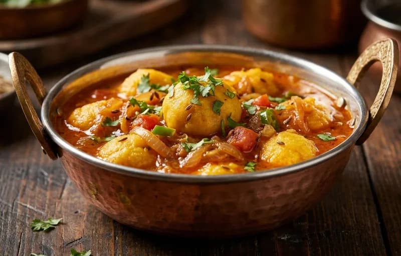 Besan Ji Aani, Steamed Basmati Rice and Kachumber Salad - Recipe 1