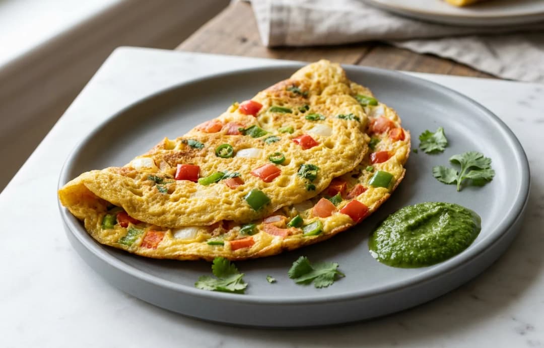 Besan Omelette With Veggies