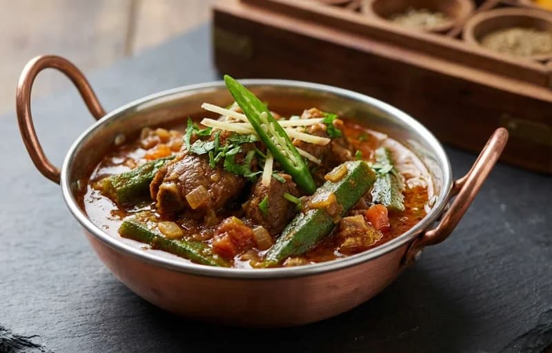 Bhindi Gosht with Phulka - Recipe 1