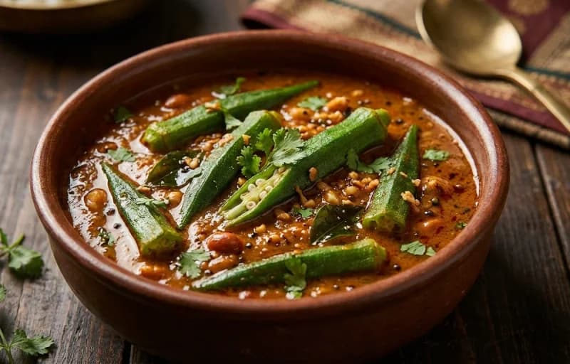 Bhindi Ka Salan with Tandoori Roti - Recipe 1