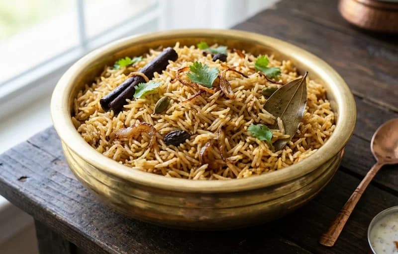 Soya Chunks Curry with Bhuga Chawal - Recipe 2