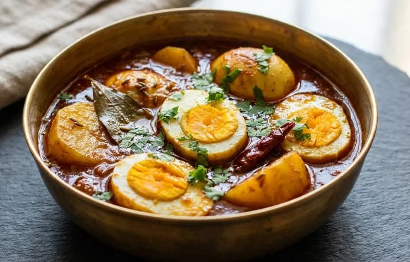 Roti, Bihari Anda Curry and Aloo Bhujia - Recipe 2