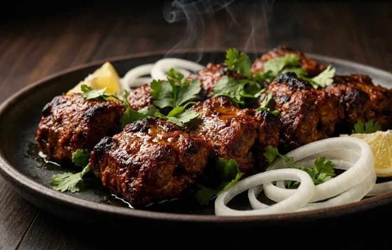 Bihari Boti Kebab, Mint Chutney and Indian Onion Rings - Recipe 1