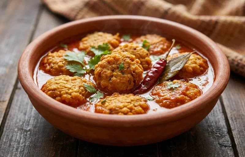 Steamed Basmati Rice, Bilahi Boror Anja and Aloo Pitika - Recipe 2