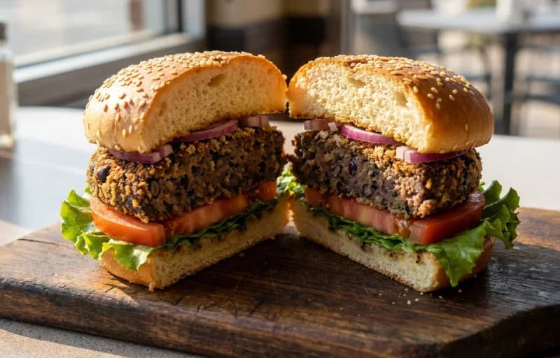 Black Bean Burgers with Corn on the Cob - Recipe 1